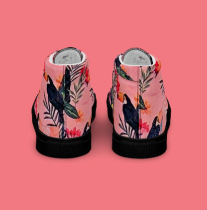 "ABSTRACT-TOUCAN" Women’s High Top Canvas Shoe