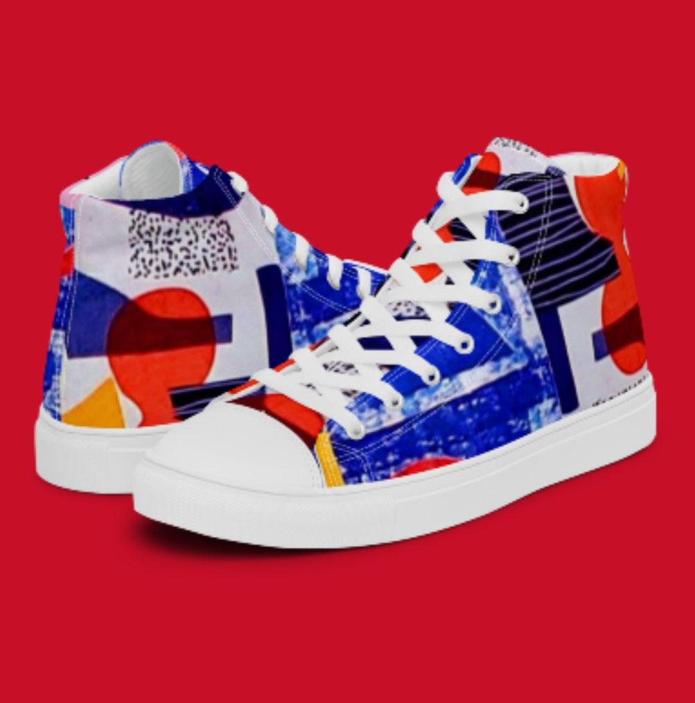 "ABSTRACT - ART" Women’s High Top Canvas Shoe