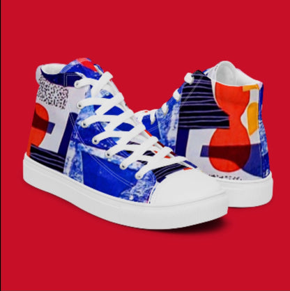 "ABSTRACT - ART" Women’s High Top Canvas Shoe