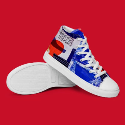 "ABSTRACT - ART" Women’s High Top Canvas Shoe