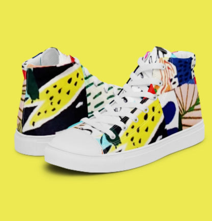 "BLESSED IS SHE" Women’s High Top Canvas Shoe - Version 3