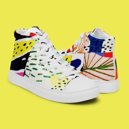 "BLESSED IS SHE" Women’s High Top Canvas Shoe - Version 3