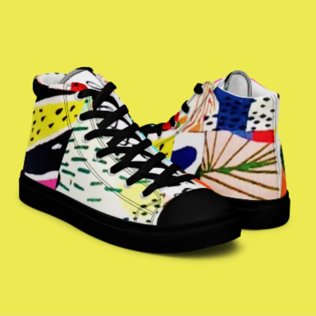 "BLESSED IS SHE" Women’s High Top Canvas Shoe - Version 3