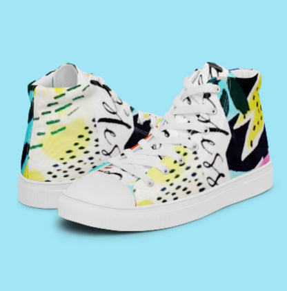 "BLESSED IS SHE" Women’s High Top Canvas Shoe - Version 2