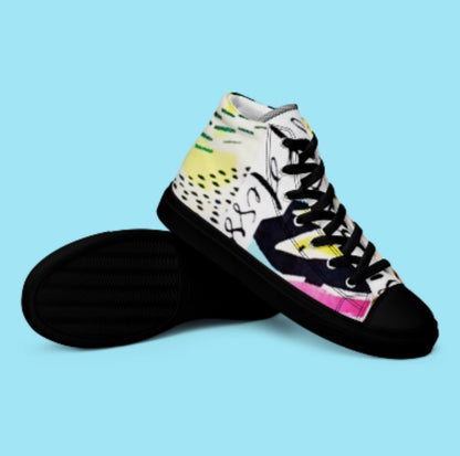 "BLESSED IS SHE" Women’s High Top Canvas Shoe - Version 2