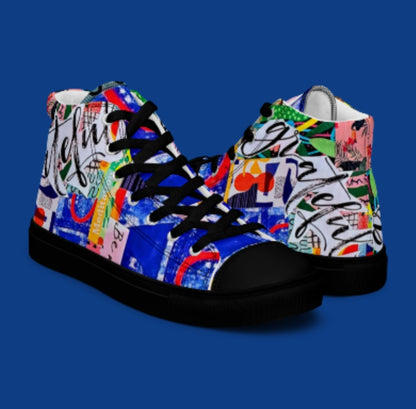 "GRATEFUL" Women’s High Top Canvas Shoe