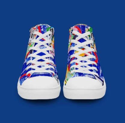 "GRATEFUL" Women’s High Top Canvas Shoe