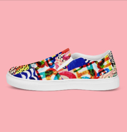 "ABSTRACT - STAR POWER" Women’s Slip-On Canvas Shoe