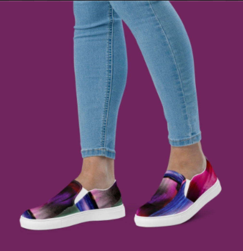 "PURPLE FUSION" Women’s Slip-On Canvas Shoe