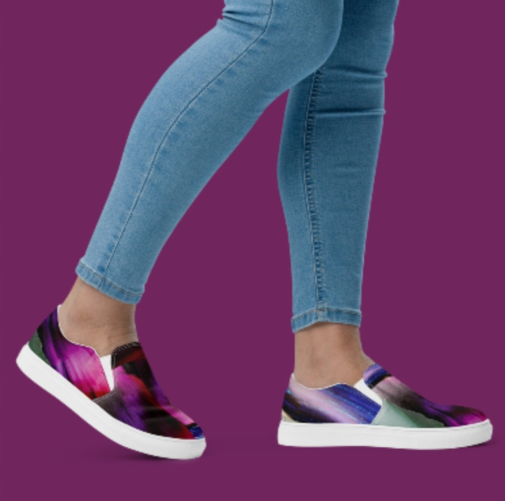 "PURPLE FUSION" Women’s Slip-On Canvas Shoe