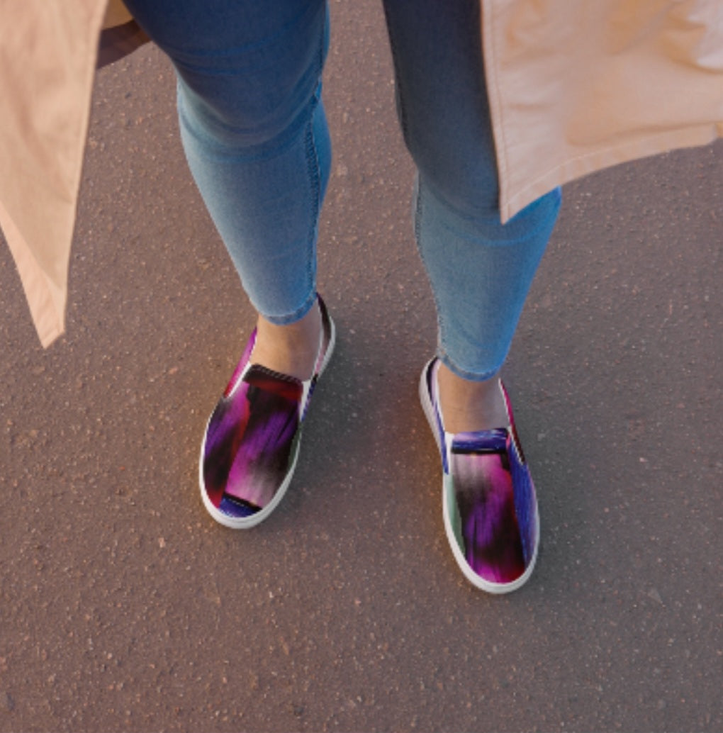 "PURPLE FUSION" Women’s Slip-On Canvas Shoe