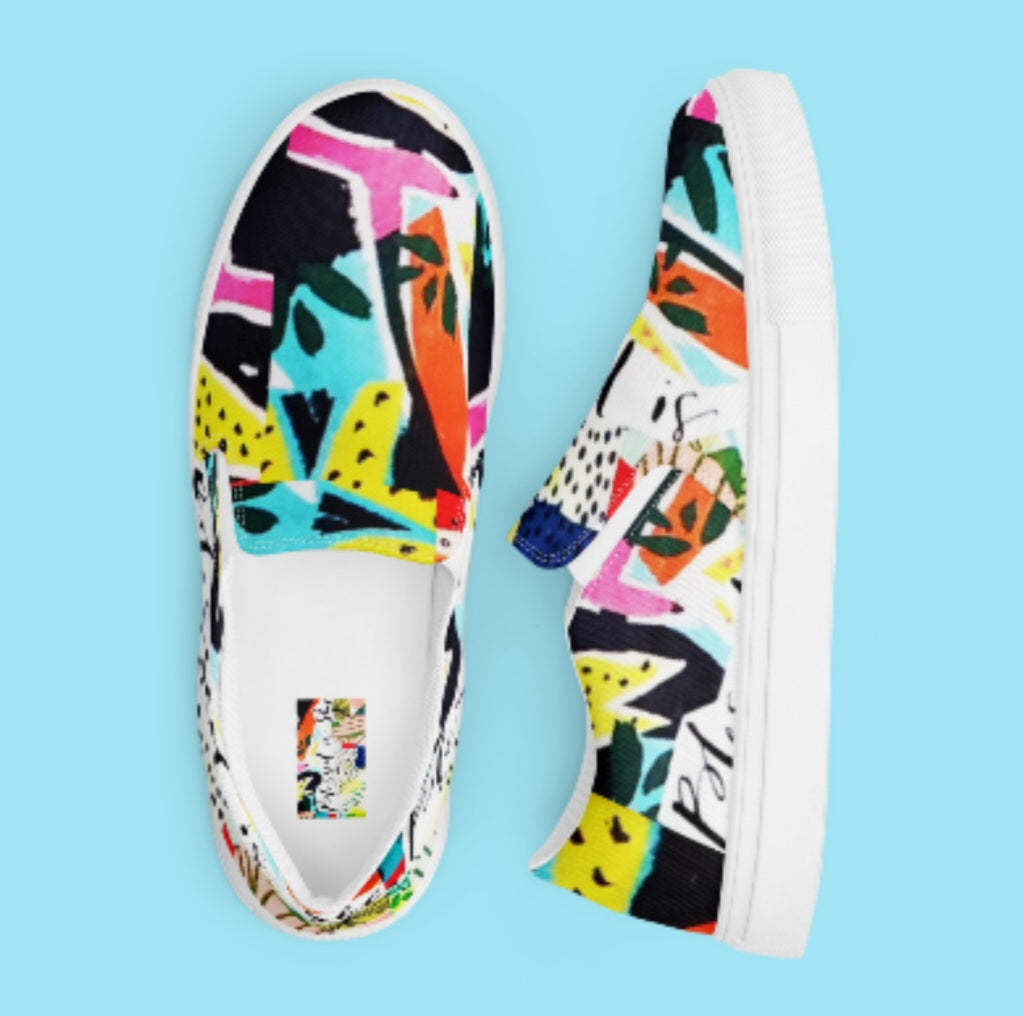 "BLESSED IS SHE" Women’s Slip-On Canvas Shoe - Version 2