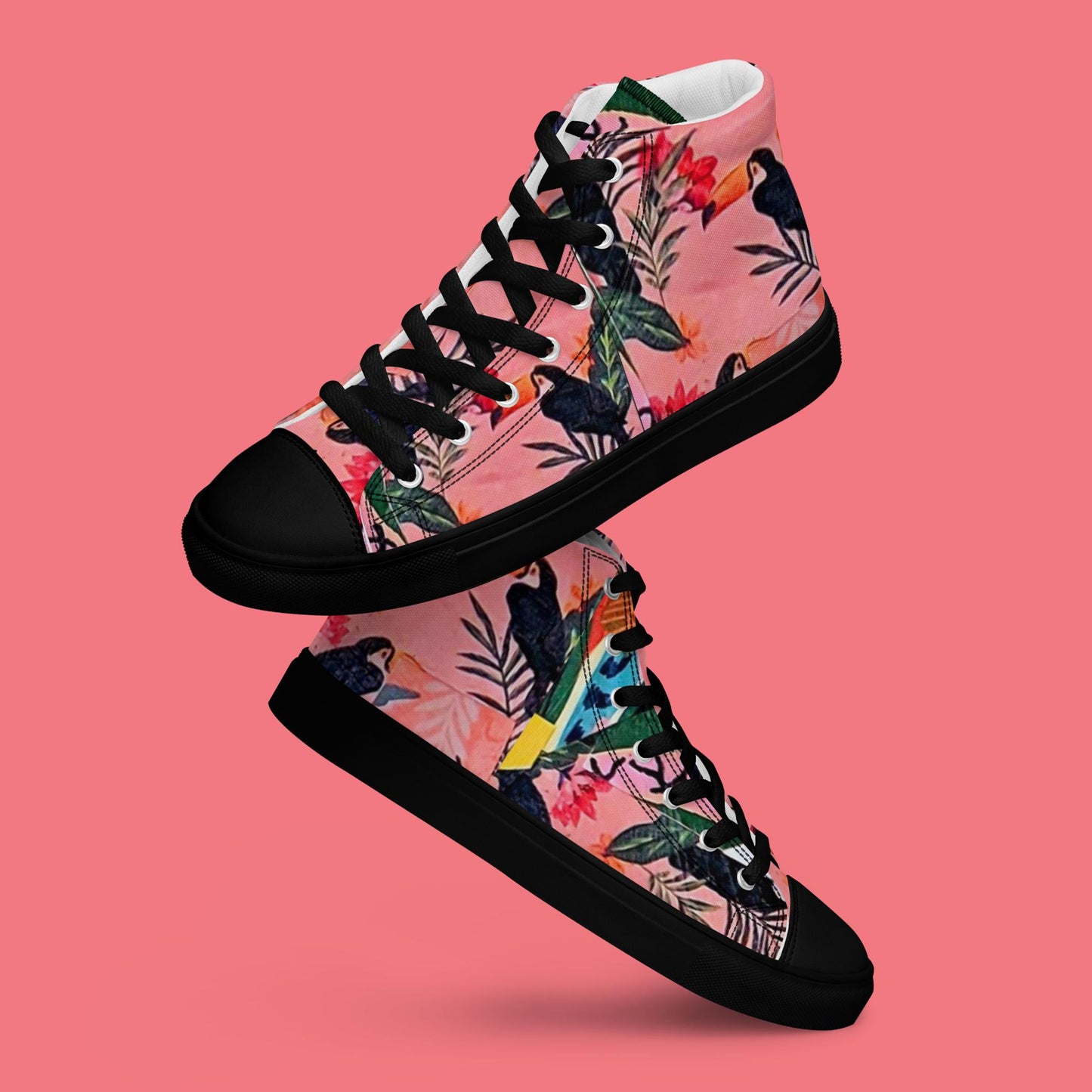 "ABSTRACT-TOUCAN" Women’s High Top Canvas Shoe