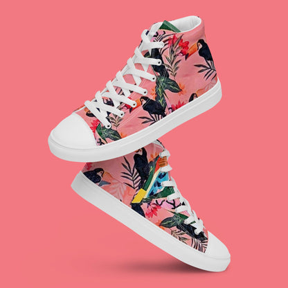 "ABSTRACT-TOUCAN" Women’s High Top Canvas Shoe