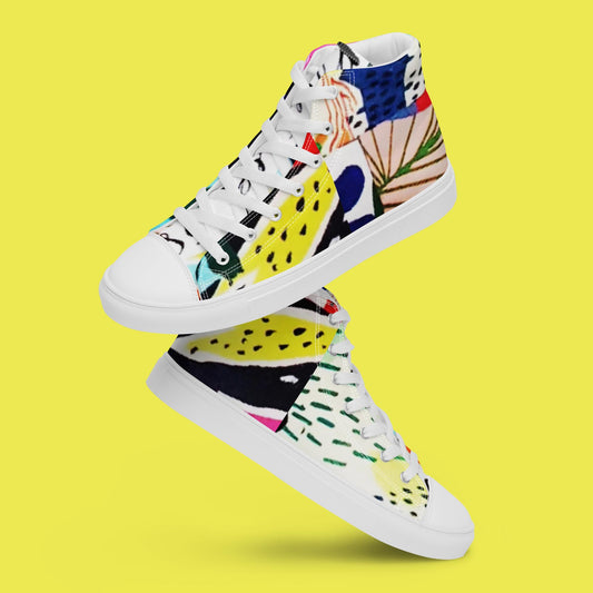 "BLESSED IS SHE" Women’s High Top Canvas Shoe - Version 3