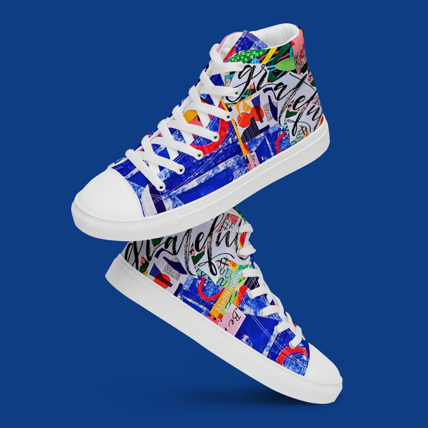 "GRATEFUL" Women’s High Top Canvas Shoe