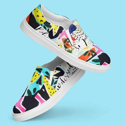 "BLESSED IS SHE" Women’s Slip-On Canvas Shoe - Version 2