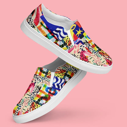 "ABSTRACT - STAR POWER" Women’s Slip-On Canvas Shoe